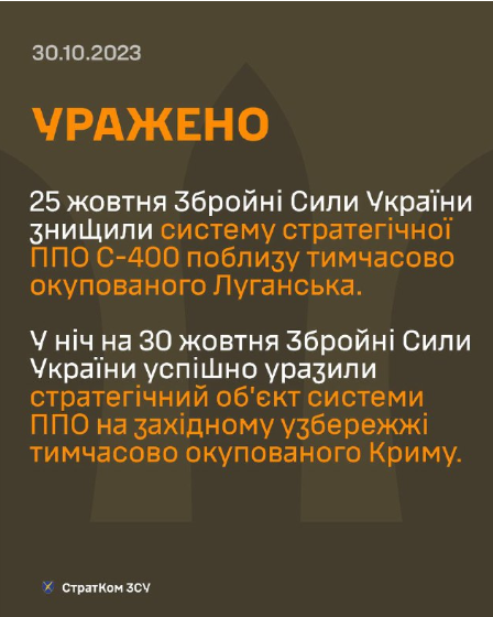 ЗСУ підтвердили успішну нейтралізацію ворожих систем ППО в Луганську та Криму