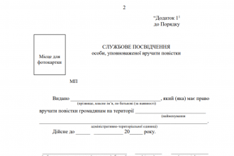 Службове посвідчення працівника ТЦК