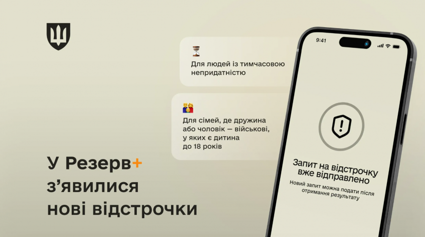 Нові відстрочки в Резерв+: для осіб з тимчасовою непридатністю та сімей військових