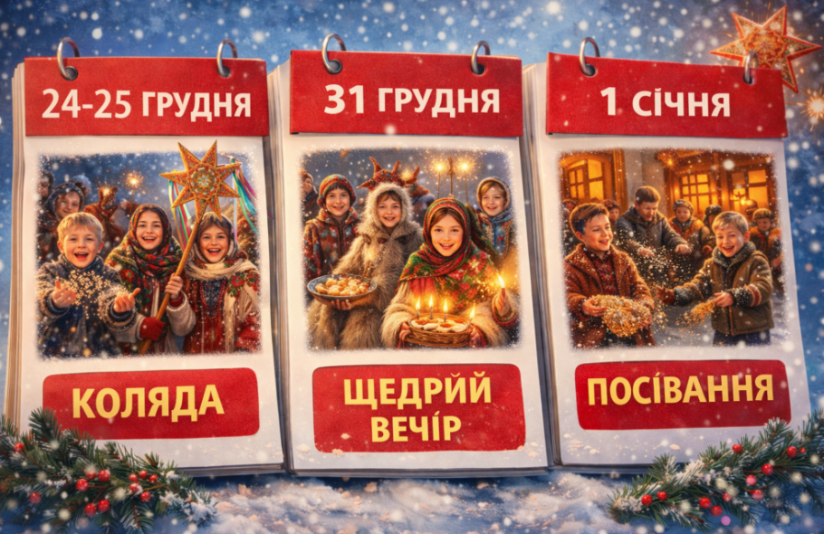 Коли колядувати в 2025 році: нові дати для колядування, щедрування та посівання