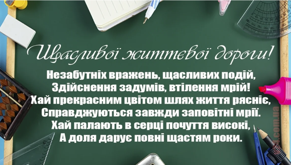Привітання випускникам 2026 у прозі та в картинках — для випускного та останнього дзвоника