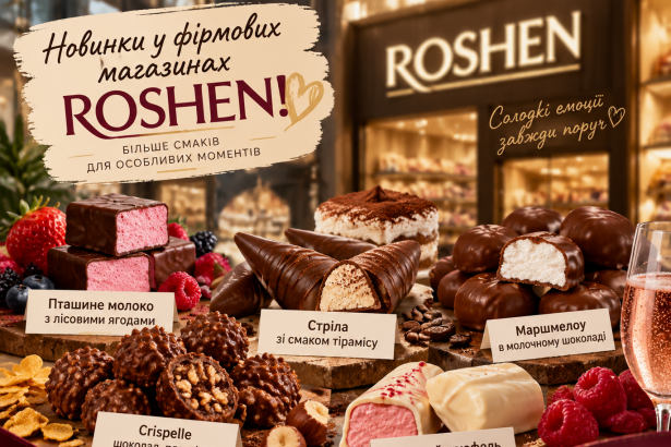 Новинки ROSHEN 2026: 5 нових десертів, смаки та ціни у фірмових магазинах
